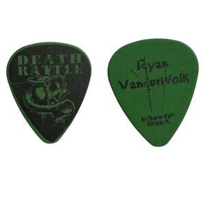 DEATH RATTLE Metal Band Stage Used Guitar Pick Ryan VanderWolk SHIPS FAST